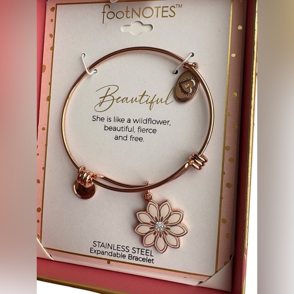 Footnotes Rose Gold Expandable Bracelet - Picture 3 of 5